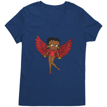 Load image into Gallery viewer, Betty Boop Shirt Gifts for Her, Betty Boop Vneck, Angel Wings Betty Boop T-Shirt, Betty Boop Gift, Christmas Shirt, Christmas Gift For Her
