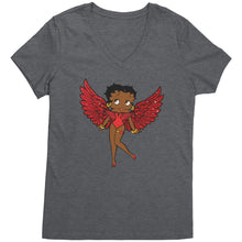 Load image into Gallery viewer, Betty Boop Shirt Gifts for Her, Betty Boop Vneck, Angel Wings Betty Boop T-Shirt, Betty Boop Gift, Christmas Shirt, Christmas Gift For Her
