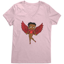 Load image into Gallery viewer, Betty Boop Shirt Gifts for Her, Betty Boop Vneck, Angel Wings Betty Boop T-Shirt, Betty Boop Gift, Christmas Shirt, Christmas Gift For Her
