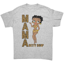 Load image into Gallery viewer, Betty_Boop_Shirt_Leopard_Print_Mama_Shi_Ash_Grey_Front_Mockup.png
