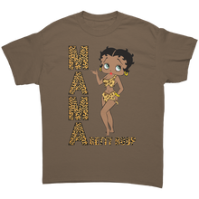 Load image into Gallery viewer, Betty_Boop_Shirt_Leopard_Print_Mama_Shi_Brown_Savana_Front_Mockup.png
