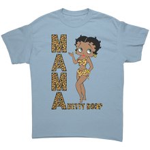 Load image into Gallery viewer, Betty_Boop_Shirt_Leopard_Print_Mama_Shi_Light_Blue_Front_Mockup.png
