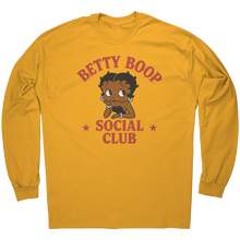 Load image into Gallery viewer, Betty_Boop_Social_Club_Long_Sleeve_Tshir_Gold_Mockup.png
