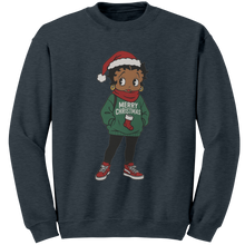 Load image into Gallery viewer, Betty_Boop_Sweatshirt_Cartoon_Character_Dark_Heather_Mockup.png
