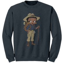 Load image into Gallery viewer, Betty_Boop_Sweatshirt_For_Hiking_Sweater_Dark_Heather_Mockup.png_15708725
