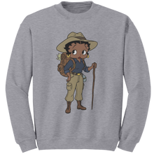 Load image into Gallery viewer, Betty_Boop_Sweatshirt_For_Hiking_Sweater_Sport_Grey_Mockup.png_15708730
