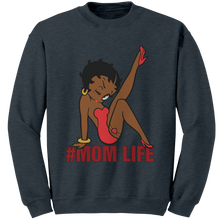 Load image into Gallery viewer, Betty_Boop_Sweatshirt_Mom_Life_Sweatshi_Dark_Heather_Mockup.png
