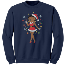Load image into Gallery viewer, Betty_Boop_Sweatshirt_Womens_Christmas__Navy_Mockup.png
