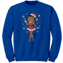 Load image into Gallery viewer, Betty_Boop_Sweatshirt_Womens_Christmas__Royal_Mockup.png
