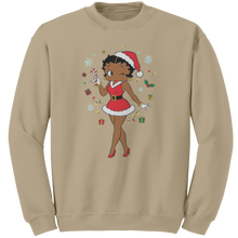 Load image into Gallery viewer, Betty_Boop_Sweatshirt_Womens_Christmas__Sand_Mockup.png
