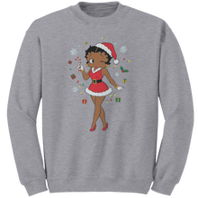 Load image into Gallery viewer, Betty_Boop_Sweatshirt_Womens_Christmas__Sport_Grey_Mockup.png
