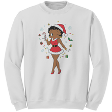 Load image into Gallery viewer, Betty_Boop_Sweatshirt_Womens_Christmas__White_Mockup.png
