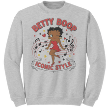 Load image into Gallery viewer, Betty_Boop_Sweatshirt_Womens_Cotton_Mu_Ash_Mockup.png
