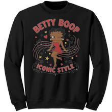 Load image into Gallery viewer, Betty_Boop_Sweatshirt_Womens_Cotton_Mu_Black_Mockup.png
