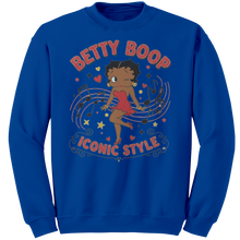 Load image into Gallery viewer, Betty_Boop_Sweatshirt_Womens_Cotton_Mu_Royal_Mockup.png
