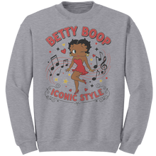 Load image into Gallery viewer, Betty_Boop_Sweatshirt_Womens_Cotton_Mu_Sport_Grey_Mockup.png
