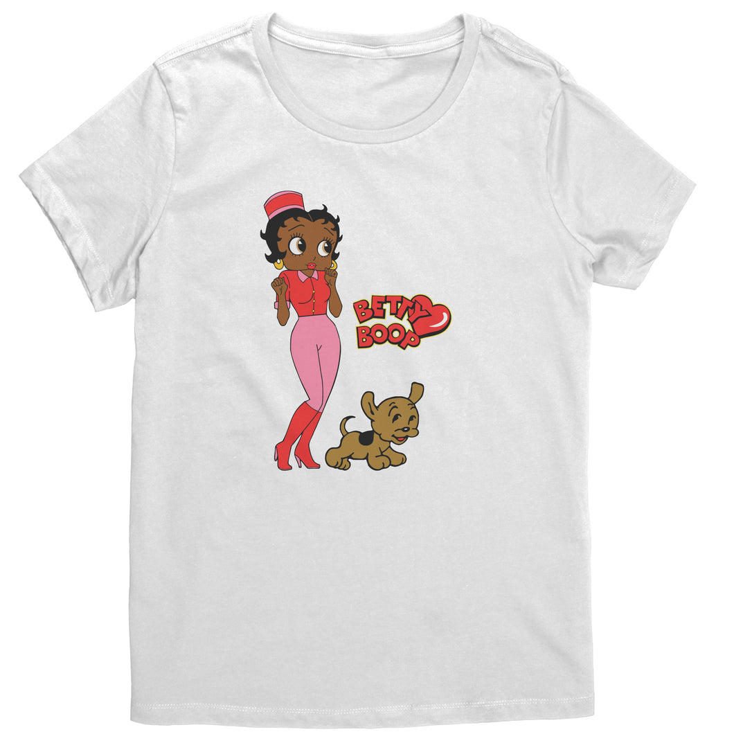 Betty Boop and Pudgy Crew Neck T-Shirt