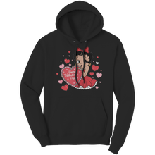 Load image into Gallery viewer, Betty_Boop_with_Heart_Hoodie_Valentines_Black_Front_Mockup.png_15292920
