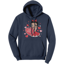 Load image into Gallery viewer, Betty_Boop_with_Heart_Hoodie_Valentines_Navy_Front_Mockup.png_15292925
