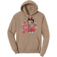 Load image into Gallery viewer, Betty_Boop_with_Heart_Hoodie_Valentines_Sand_Front_Mockup.png_15292929
