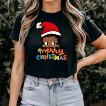 Load image into Gallery viewer, Betty Boop Shirt, Merry Christmas Shirt, Betty Boop Christmas Tshirt, Christmas Gift, Winter Shirt, Cute Holiday Tee, Cute Christmas Shirt
