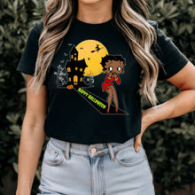 Load image into Gallery viewer, Betty Boop Shirt, Cute Betty Boop Halloween Shirt, Spooky Season Shirt, Halloween Gift For Her Betty Boop Womens Shirt Funny Halloween Shirt
