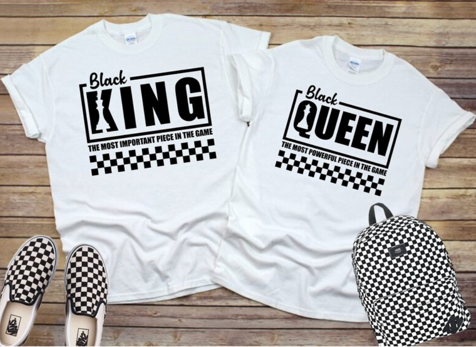 Black Queen The Most Powerful Piece in the Game - Crew Neck T-Shirt
