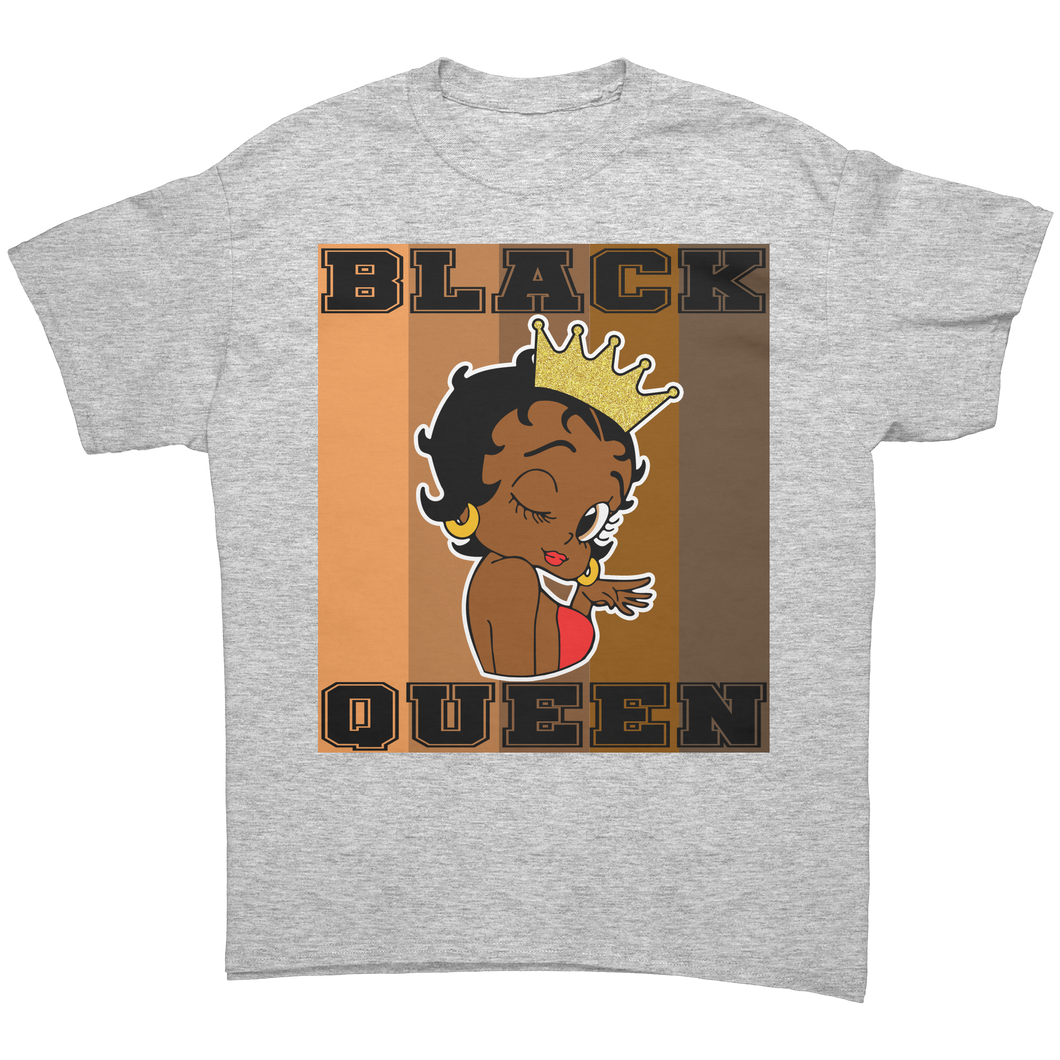 Black_Queen_Shirt_for_Women_Melanin_T-S_Ash_Grey_Front_Mockup.png