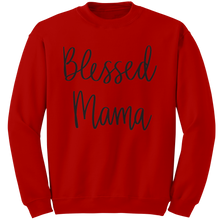 Load image into Gallery viewer, Blessed_Mom_Sweatshirt_Mama_Sweatshirt_Red_Mockup.png
