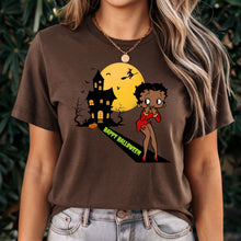Load image into Gallery viewer, Betty Boop Shirt, Cute Betty Boop Halloween Shirt, Spooky Season Shirt, Halloween Gift For Her Betty Boop Womens Shirt Funny Halloween Shirt

