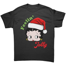Load image into Gallery viewer, Christmas Betty Boop Shirt Christmas Shirt Feeling Jolly Shirt Christmas Gifts Cute Betty Boop Womens Shirt Betty Boop Tshirt Gift Fort Her
