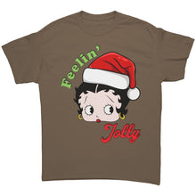 Load image into Gallery viewer, Christmas Betty Boop Shirt Christmas Shirt Feeling Jolly Shirt Christmas Gifts Cute Betty Boop Womens Shirt Betty Boop Tshirt Gift Fort Her

