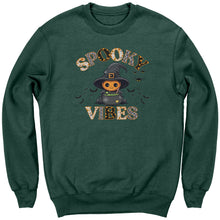 Load image into Gallery viewer, Comfort Colors Spooky Vibes Sweatshirt, Spooky Season Sweatshirt, Cute Halloween Sweatshirt, Funny Halloween Sweatshirt, Trick or Treat Gift

