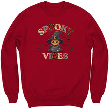 Load image into Gallery viewer, Comfort Colors Spooky Vibes Sweatshirt, Spooky Season Sweatshirt, Cute Halloween Sweatshirt, Funny Halloween Sweatshirt, Trick or Treat Gift

