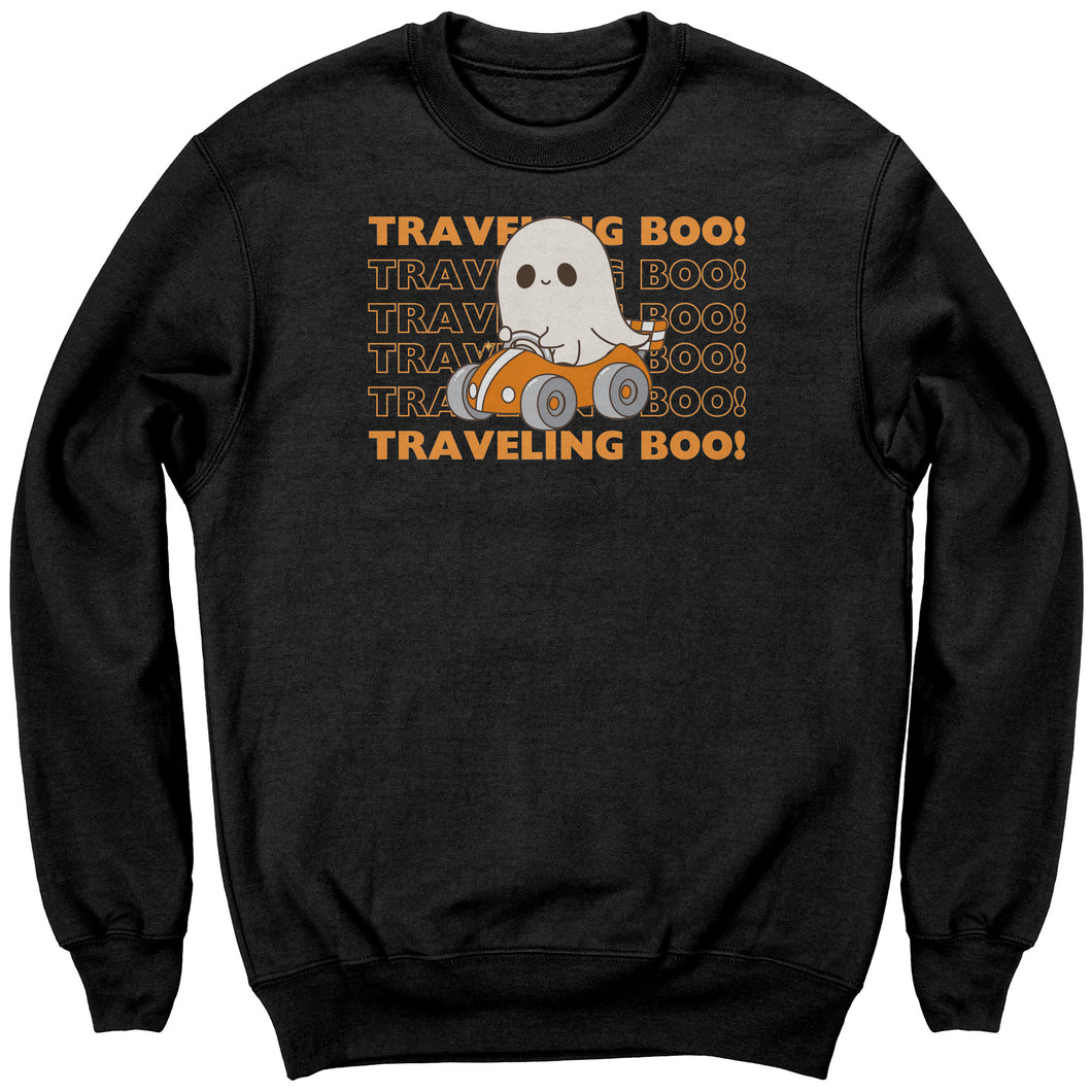 Comfort Colors Traveling Boo Sweatshirt, Cute Halloween Sweatshirt Spooky Season Sweatshirt, Funny Halloween Ghost Sweatshirt Halloween Gift