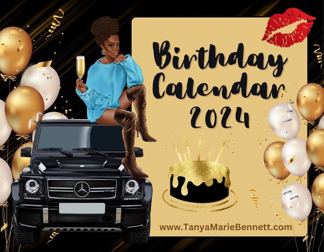 2025 Calendar, Birthday Calendar Printable Planner, Editable Calendar 2025 Printable Calendar Digital Planner Digital Download Birthday Gift