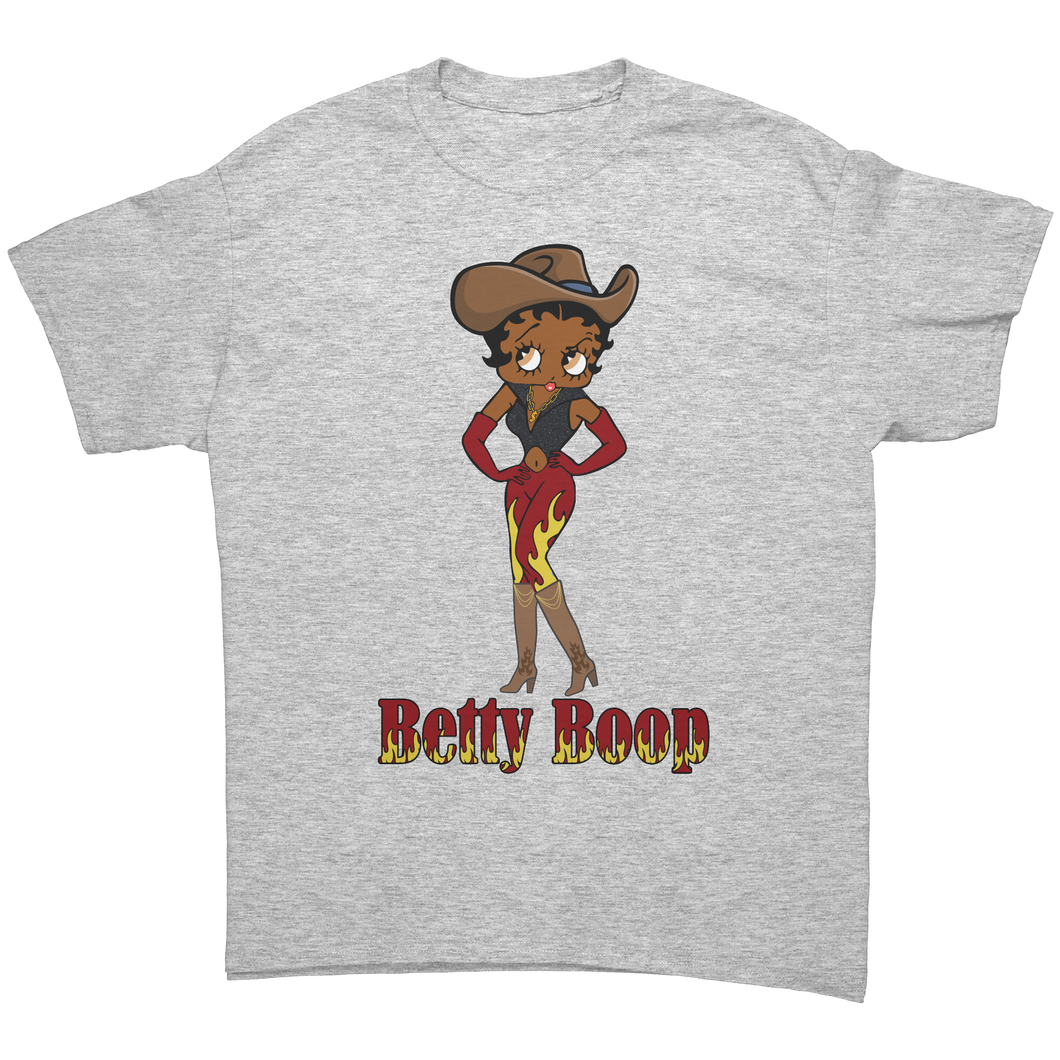 Cowgirl_Shirt_Betty_Boop_T-Shirt_Betty_Ash_Grey_Front_Mockup.png