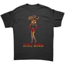 Load image into Gallery viewer, Cowgirl_Shirt_Betty_Boop_T-Shirt_Betty_Black_Front_Mockup.png

