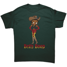Load image into Gallery viewer, Cowgirl_Shirt_Betty_Boop_T-Shirt_Betty_Forest_Green_Mockup.png
