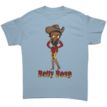 Load image into Gallery viewer, Cowgirl_Shirt_Betty_Boop_T-Shirt_Betty_Light_Blue_Front_Mockup.png
