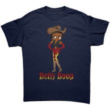 Load image into Gallery viewer, Cowgirl_Shirt_Betty_Boop_T-Shirt_Betty_Navy_Front_Mockup.png
