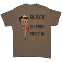 Load image into Gallery viewer, Cute_Betty_Boop_Shirt_Black_Queen_Shirt_Brown_Savana_Front_Mockup.png
