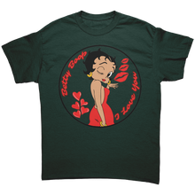 Load image into Gallery viewer, Cute_Betty_Boop_Shirt_I_Love_You_Betty__Forest_Green_Mockup.png
