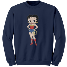 Load image into Gallery viewer, Cute_Betty_Boop_Sweatshirt_Betty_Boop_F_Navy_Mockup.png
