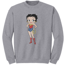 Load image into Gallery viewer, Cute_Betty_Boop_Sweatshirt_Betty_Boop_F_Sport_Grey_Mockup.png
