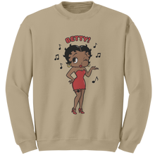 Load image into Gallery viewer, Cute_Betty_Boop_Sweatshirt_Cartoon_Char_Sand_Mockup.png
