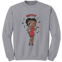 Load image into Gallery viewer, Cute_Betty_Boop_Sweatshirt_Cartoon_Char_Sport_Grey_Mockup.png
