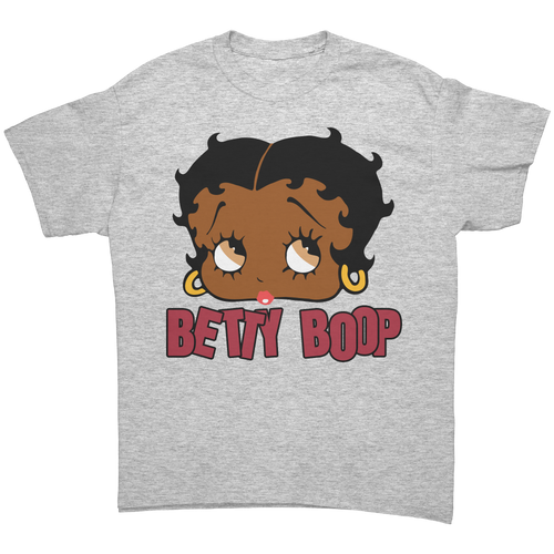 Cute_Betty_Boop_T-Shirt_for_Women_Retro_Ash_Grey_Front_Mockup.png