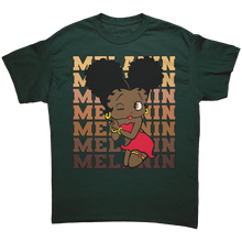 Load image into Gallery viewer, Cute_Black_Girl_Art_Shirt_Melanin_Shirt_Forest_Green_Mockup.png
