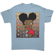 Load image into Gallery viewer, Cute_Black_Girl_Art_Shirt_Melanin_Shirt_Light_Blue_Front_Mockup.png
